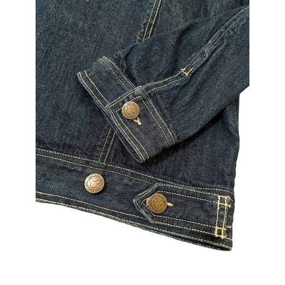 DISNEY Mickey Mouse Blue Denim Jean Jacket Womens XL Embroidered Sherpa collar - Picture 5 of 9